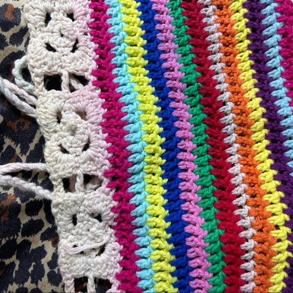Crochet Rainbow Crop Top - Picture 6 of 7